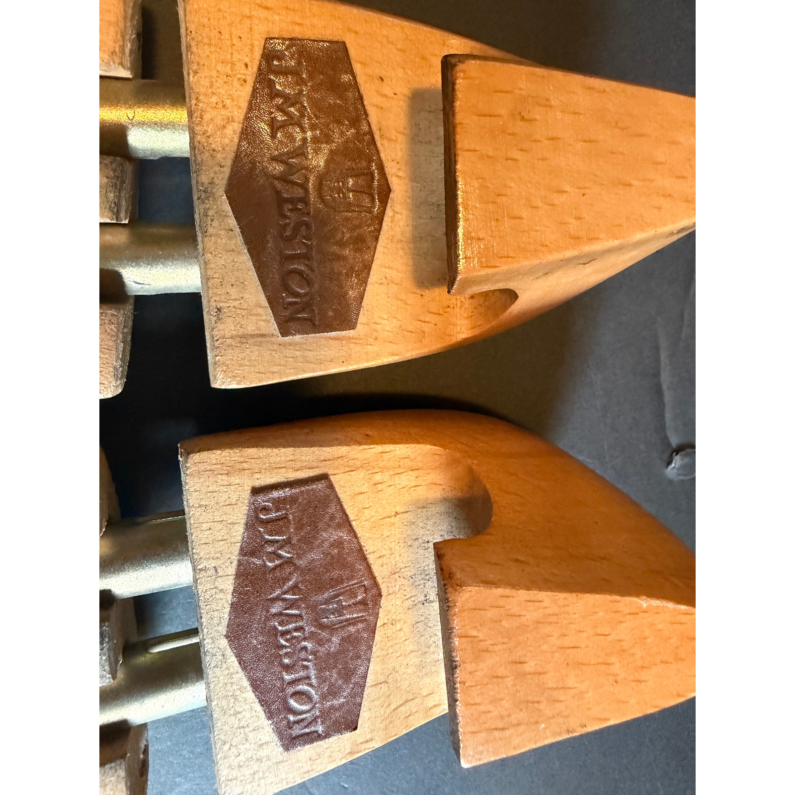 Vintage J.M. Weston Paris Wood Shoe Trees Size 4 Made In France Split Toe — image 6 of 8